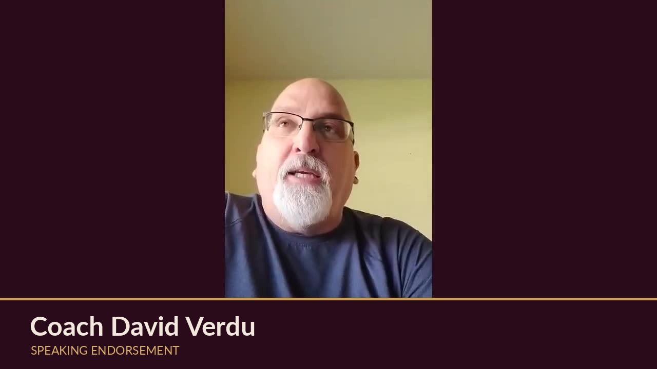 Coach David Verdu, authentic testimonial recording